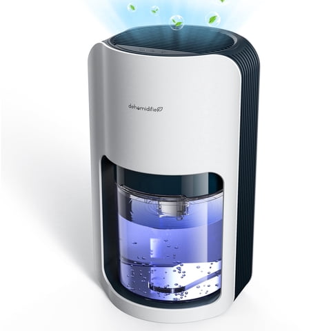 KLOUDIC 1200ml Dehumidifier, Portable Dehumidifier for Basement & Bathroom, 500ml/Day Moisture Removal, Quiet 39dB Operation, Covers 480 Sq Ft