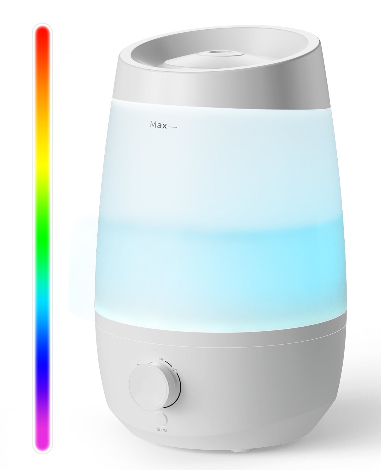 KLOUDIC Humidifier for Home Bedroom, Cool Mist Top Fill 3L Essential Oil Diffuser Humidifiers for Baby Nursery and Plants