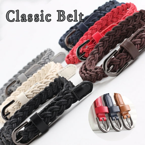 KLOY2K Belts for Women Artisanal Hand-Braided Wax Rope Belt with Antique Pin Buckle - Vintage Inspired Women's Bohemian Waist Accessory,Khaki,One Size
