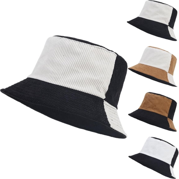 KLOY2K Bucket Hats for Woman Bucket Hats Corduroy Bucket Hats Unisex Reversible Travel Daily Cap for Men Women,Khaki,One Size