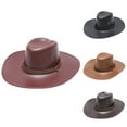 thumbnail image 1 of KLOY2K Cowboy Hats for Women Genuine Leather Western Cowboy Hat with Wide Brim - Sun Protective Windproof Headwear for Outdoor Activities,Coffee,One Size, 1 of 3