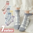 thumbnail image 1 of KLOY2K Socks for Women Non Slip Soft Plaid Plush House Socks with Non-Slip Grip - Warm Winter Sleeping Socks for Indoor Comfort,Brown,One Size, 1 of 5