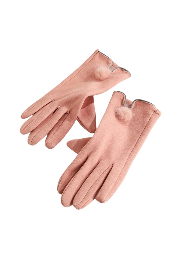 Top-Rated Winter Gloves for Women, Screen Gloves with Warm Fleece Lining for Outdoor Activities and Daily Wear,Pink,One Size