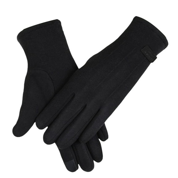 KLOY2K Trending Winter Gloves for Women, Screen-Compatible Warm Fleece Lined Gloves for Smartphone Use in Winter,Black,One Size