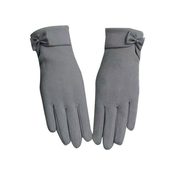 KLOY2K Trending Winter Gloves for Women with Screen Compatibility, Warm Fleece Lined Gloves for Touchscreen Use in Cold Conditions,Grey,One Size