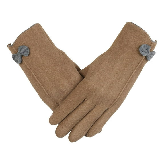 KLOY2K Winter Gloves for Women Featuring Screen Function, Warm Fleece Lined Design for Comfort and Convenience,Coffee,One Size