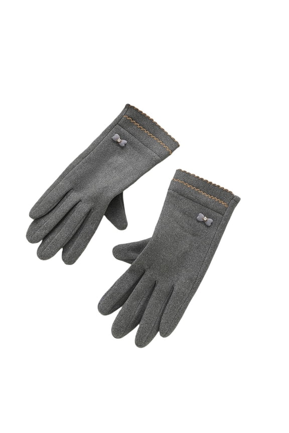 Winter Gloves for Women, Warm Fleece Lined with Touchscreen Design for Easy Phone Access in Chilly Weather,Grey,One Size