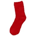 thumbnail image 1 of KLOY2K Women's Winter Plush Floor Socks – 1 Pair Thick Fuzzy Slipper Socks,Red,A, 1 of 4
