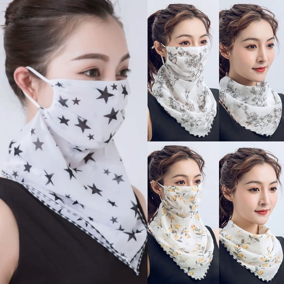 KLOY2K Womens Print Neck Scarf Sun, Women's Print Neck Scarf, Sun Protection Mask for Cycling Outdoor, Summer Cover Protection Mask Cycling Outdoor Summer Outdoor, Sun Protection, Cycling, Travel,