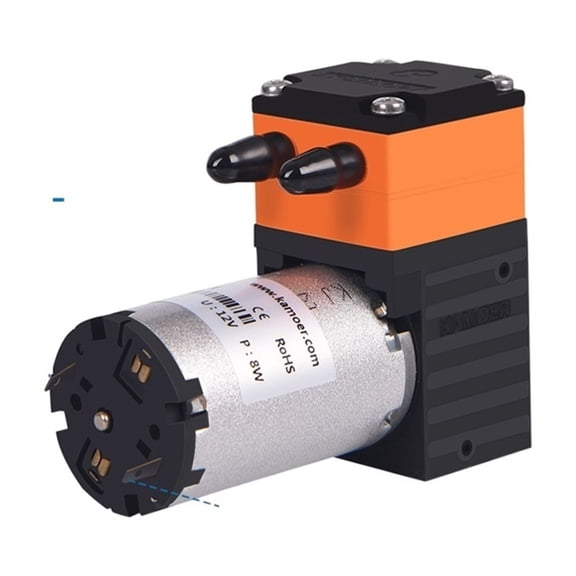 KLP01 Mini Brush Diaphragm Liquid Pump 12V/24V with Brush DC Motor Straight Joint Single Head for Lab Analysis and Liquid ,Easy to Operate