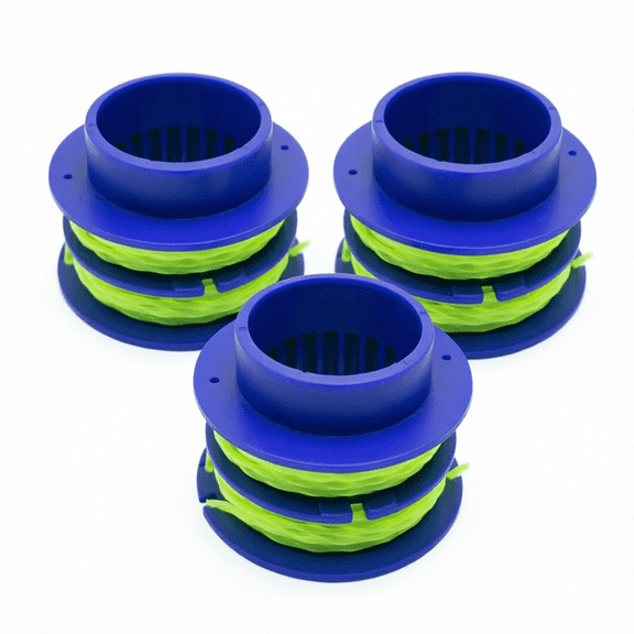 KLS 124 03 Trimmer Spool 3 Pack 0.080 in 16Ft Dual Line Compatible Kobalt 24 Volt Max String Trimmer