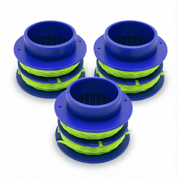 KLS 124 03 Trimmer Spool 3 Pack 0.080 in 16Ft Dual Line Compatible Kobalt 24 Volt Max String Trimmer