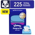 thumbnail image 1 of Kleenex Snap & Go Ultra Soft Facial Tissues, 9 On-the-Go Packs, 1 of 11
