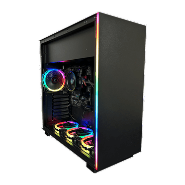 KLY Shadow V1 - Gaming Desktop PC, AMD Ryzen 5 5600G 6-Core 3.9 GHz, Vega 7 Radeon Graphics, 16 GB DDR4 RAM,  512 GB SSD, RGB, Windows 11 Home 64-bit
