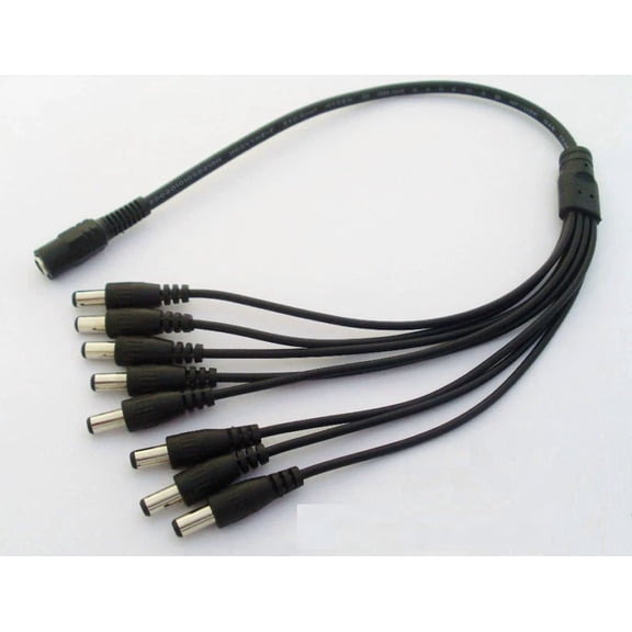 KLYNE- 1-To-8 Dc Power Sharing Y Split Cable For Cctv Camera
