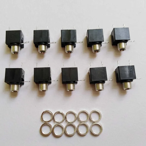 KLYNE- 10X Eagle 3.5 Mm Jack Panel Mount Female Mono 1/8" Solder Terminal Audio M708