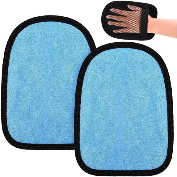 KLYNE - 2 Pcs Sand Wipe Off Mitts Beach Mitt Wipe Duster Cleaner