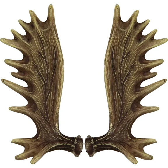 KLYNE - 2 Pk Moose Antler Drawer Pull Cabinet Handle Knob Set Hunting Decor