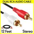 thumbnail image 1 of KLYNE- 2 Rca Audio Cable 12 Ft Dual Rca To 2X Rca Stereo Cord Amplifier Speakers Cable, 1 of 3