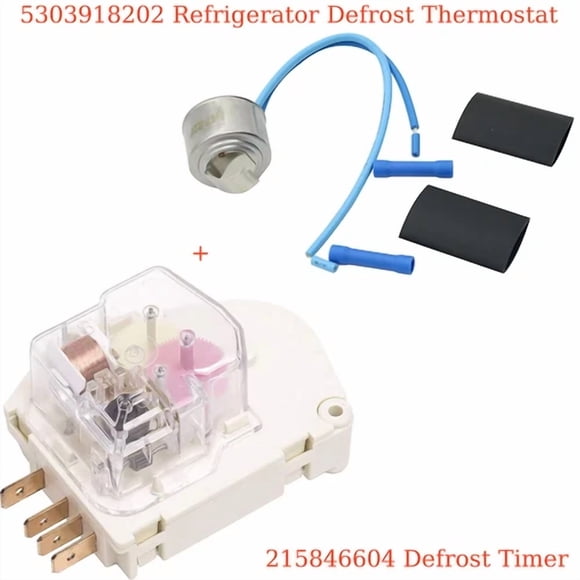 KLYNE - 215846604 Defrost Timer+Refrigerator Defrost Thermostat For Electrolux
