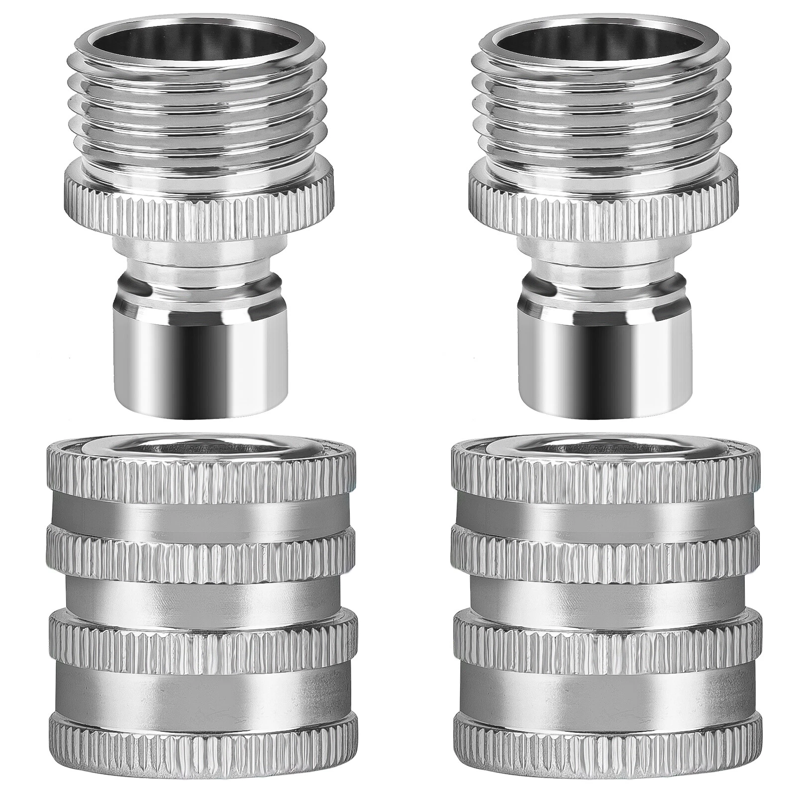 KLYNE - 3/4 Inch Garden Hose Quick Connect Water Hose Fitting Female Male Connector Set
