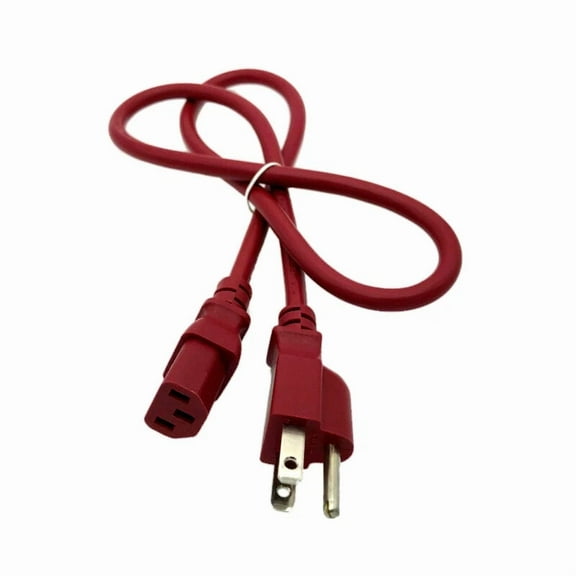 KLYNE- 3' Red Power Cable For Pioneer Cdj-2000Nxs2 Pro-Dj Audio System