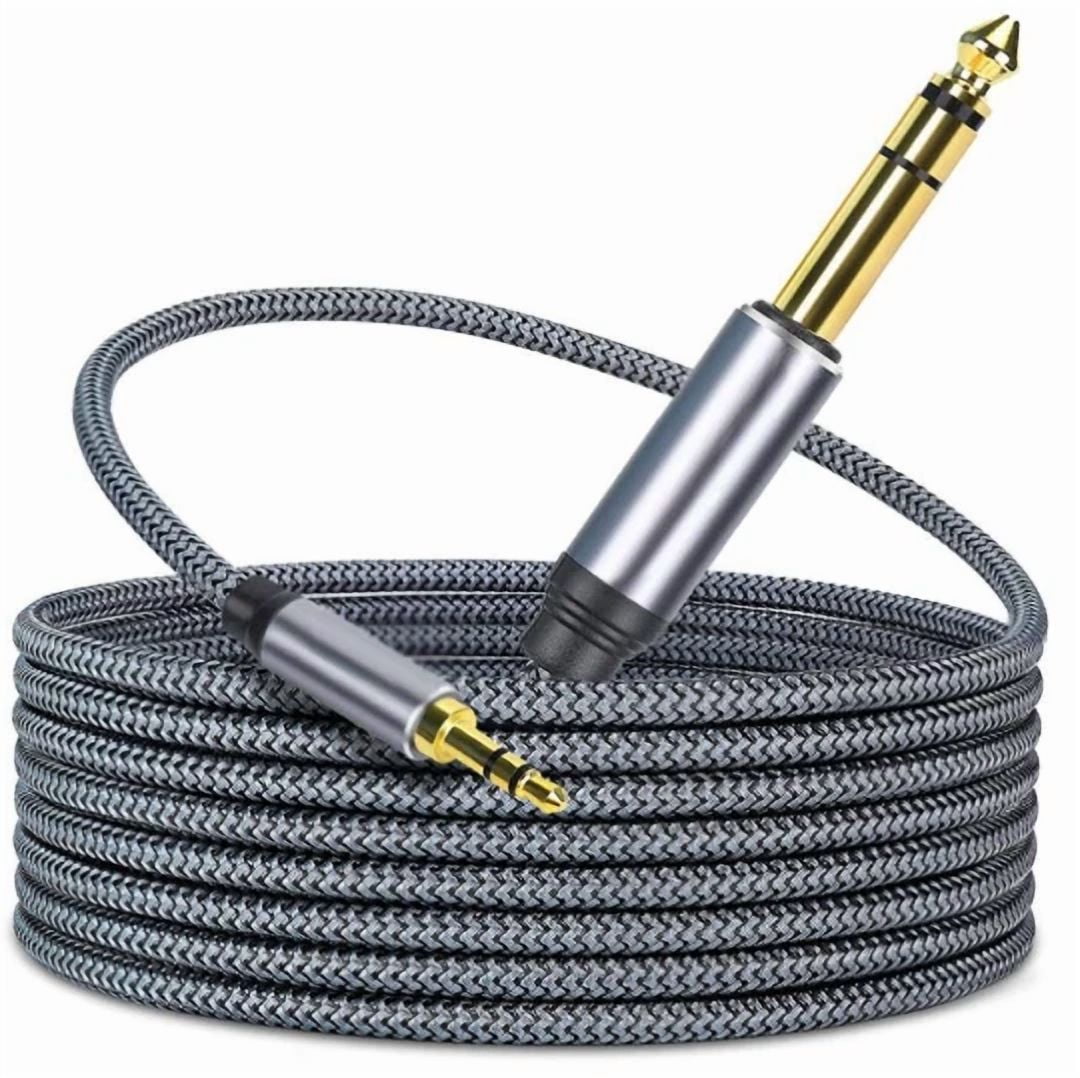 KLYNE- 30Cm Portable Audio Cable 3.5Mm Male To 6.5Mm Male Guitar Computer Connect Cable