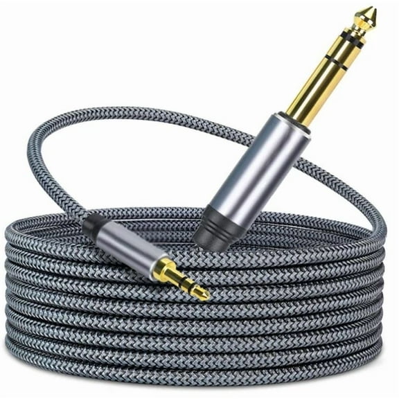 KLYNE- 30Cm Portable Audio Cable 3.5Mm Male To 6.5Mm Male Guitar Computer Connect Cable