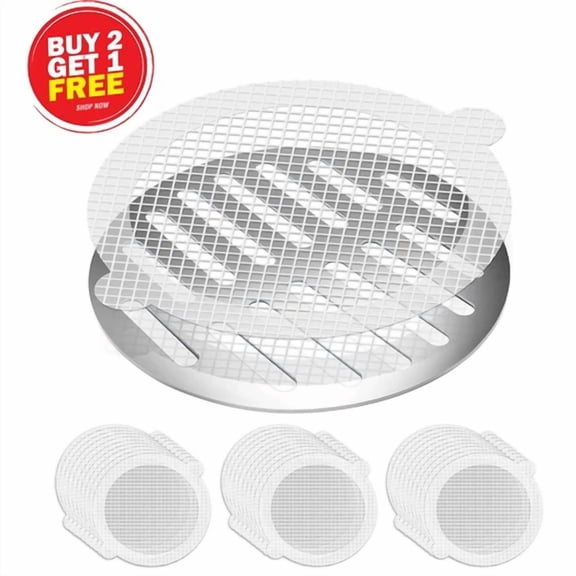 KLYNE - 50Pcs Set Disposable Shower Drain Hair Catcher Mesh Sticker Strainers For Shower