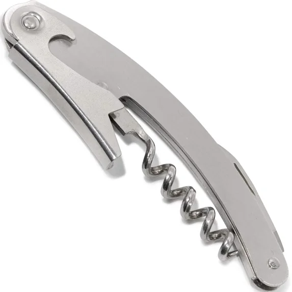 KLYNE - 6 Pack - Stainless Steel Corkscrew With Foil Cutter - Bar And Wine Opener