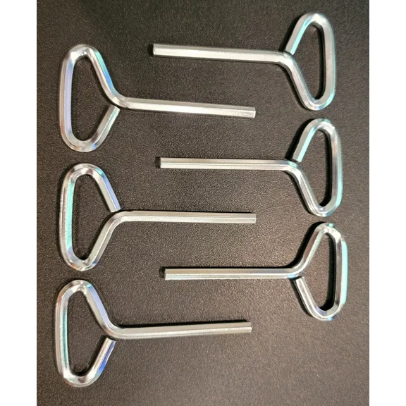 KLYNE - 6Pcs Hex 5/32" Dogging Key Full Loop Allen Wrench For Push Bar Panic Exit Door