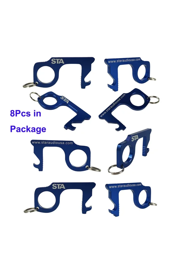 - 8 Pack Door Opener Handheld Edc Keychain No Touch Hand Tool Touchless Clean Key
