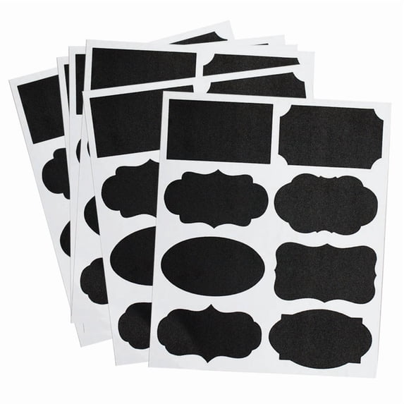 KLYNE - 96 Chalkboard Labels Stickers - 12 Sheets