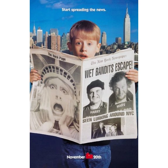KLYNE - Bb1863 Home Alone 2 Lost In New York Film 1992 Movie Poster 11X17
