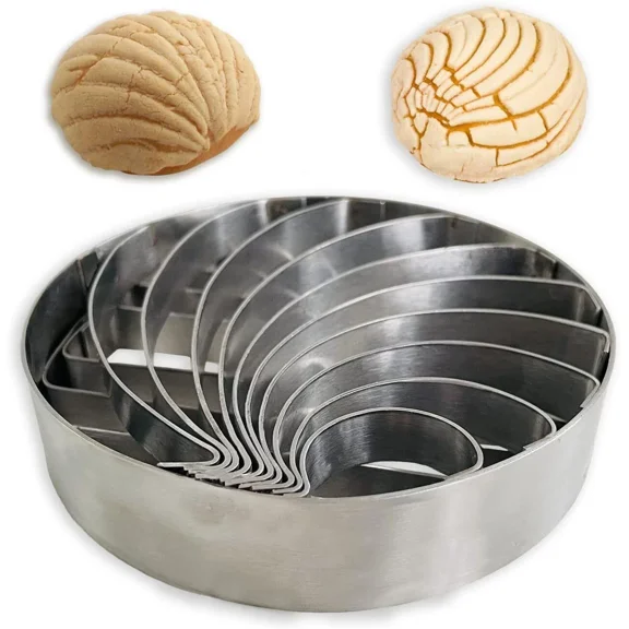 KLYNE - Concha Cutter Mexican Bread Mold Made Of Stainless Steel 4.1 Inch, Concha Stamp