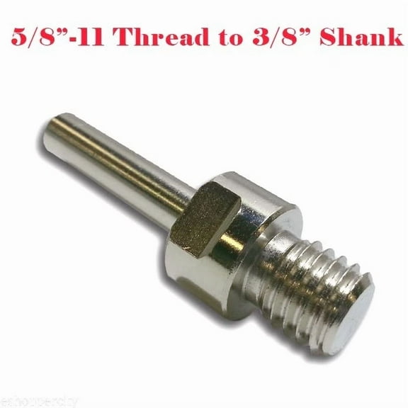 KLYNE - Core Drill Bit Adapter 5/8"-11 Thread Male 3/8" Shank Diamond Power Drill Unc