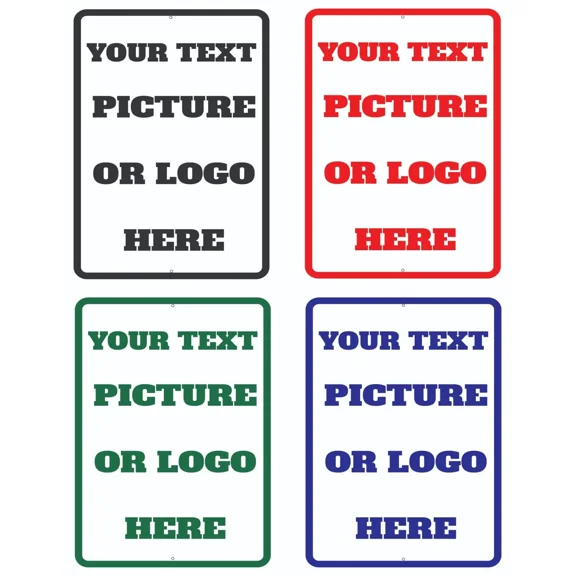KLYNE - Custom Personalized Text Logo Or Picture Here Outside Or In Aluminum Sign