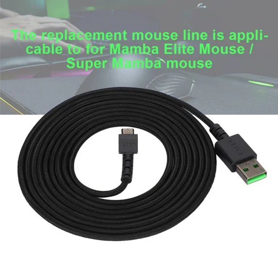 KLYNE- For Razer / Super Mamba Mouse Line Pure Copper Core Mouse Usb Cable U4