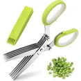 thumbnail image 1 of KLYNE - Herb Scissors Set With 5 Stainless Steel Blades And Cover - Kitchen Gadget Shear, 1 of 6