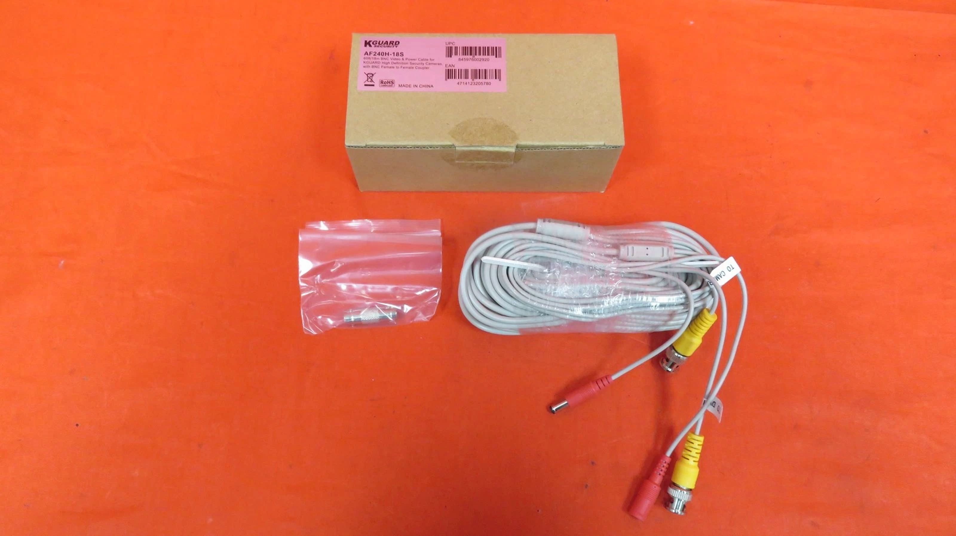 KLYNE- Kguard Security Af240H-18S 60Ft Bnc Video And Power Cable For Security 6839