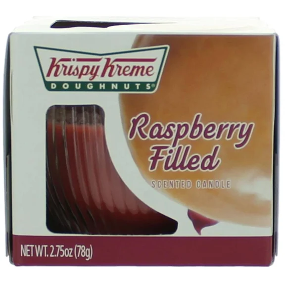 KLYNE - Krispy Kreme Scented Candle Raspberry Filled Scent Glass Jar, 2.75 Oz