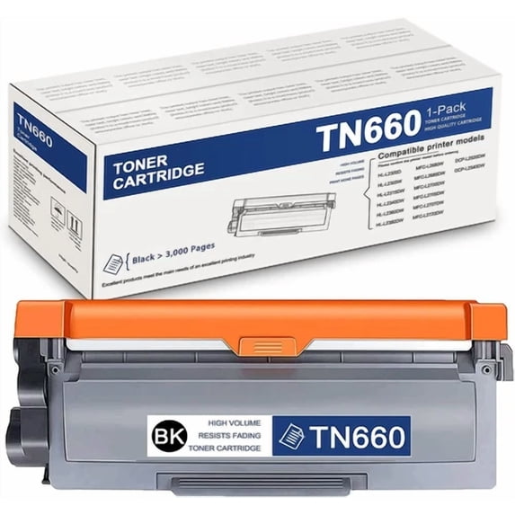 KLYNE - Laser Toner Cartridge For Brother Tn660 Printer