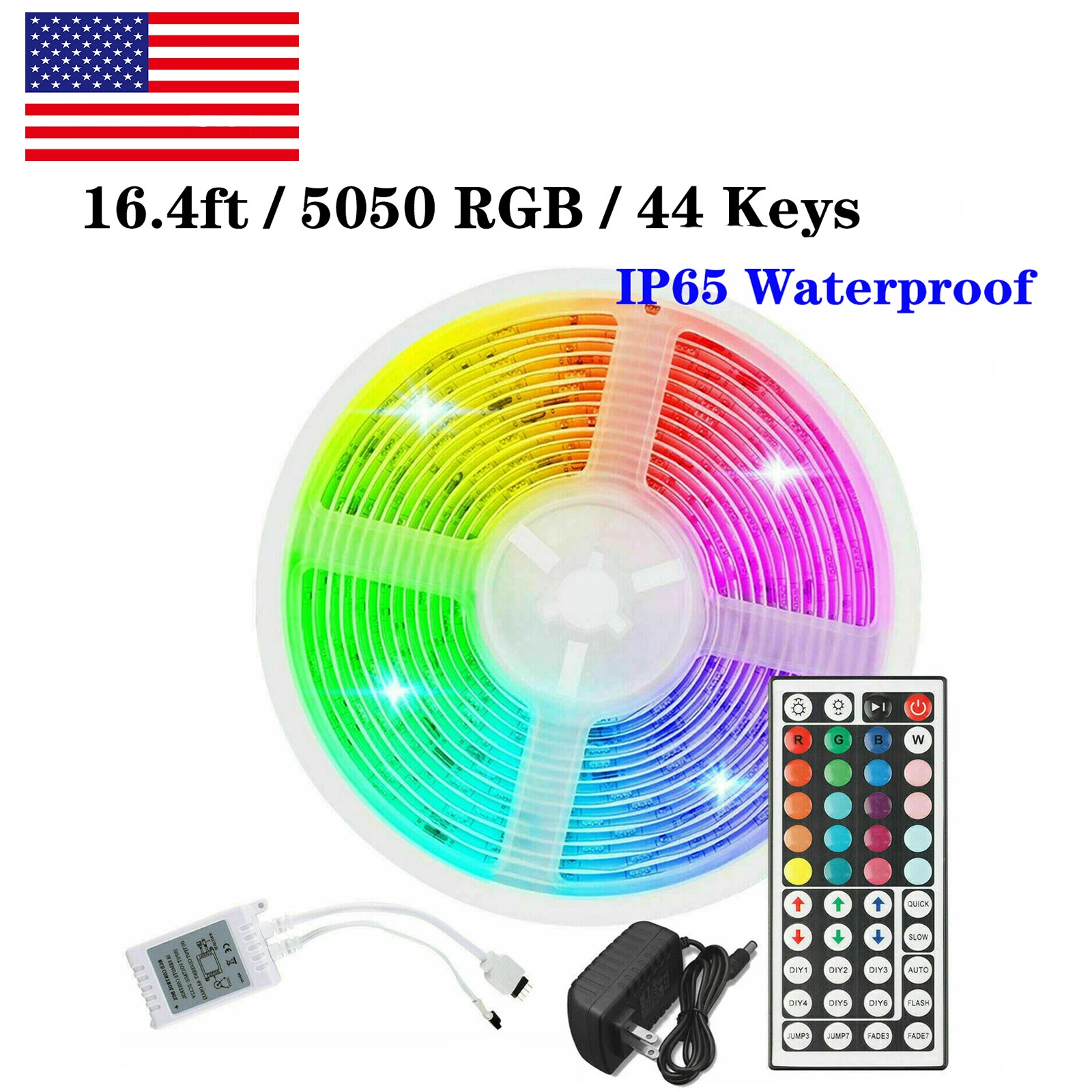 KLYNE - Led Tape Lights Color Multicolo 16.4 Ft Led Strip Light Rgb Led Room Lights 5050