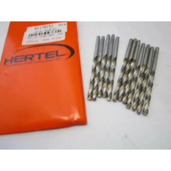 KLYNE - Lot Of 12 #15 High Speed Jobber Length Drill Bits 118 Degree Bright