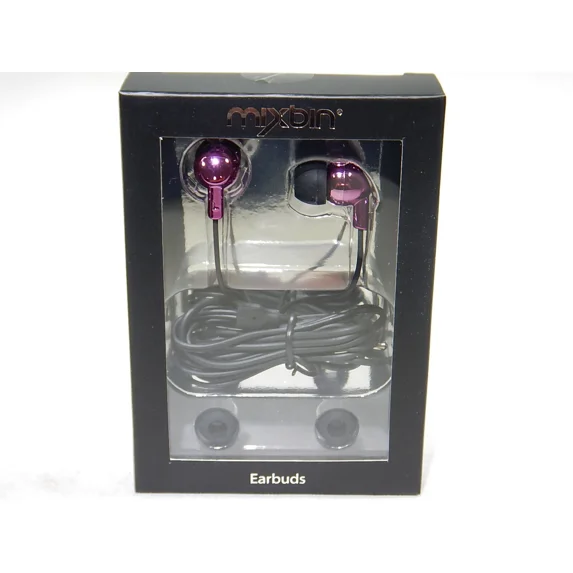 KLYNE - Metallic Pink Earbuds Headphones By Mixbin With Mic Remote Tf