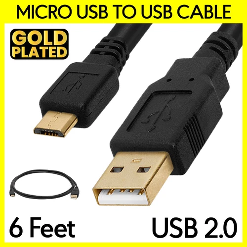 KLYNE- Micro Usb Cable 6 Feet Data Sync Charger Cord For Power Bank Portable Speakers