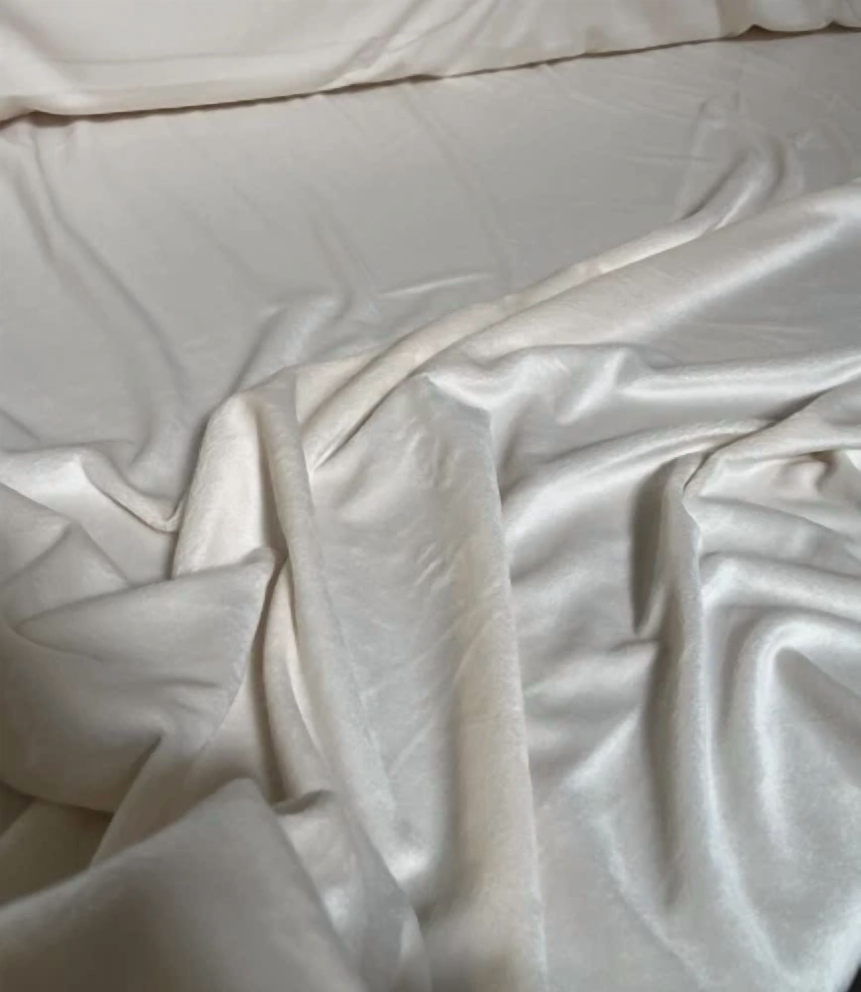 KLYNE - Minky Ivory Solid Soft Fur Cuddle Fabric By The Yard 60” Wide