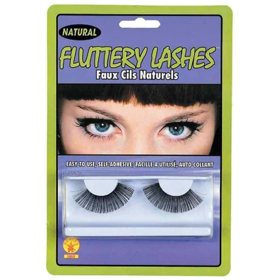 KLYNE- Natural Black Eyelashes Fake Lashes Fancy Dress Halloween Costume Accessory