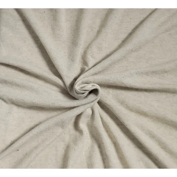 KLYNE - Natural Linen Cotton 1X1 Rib Knit Fabric By The Yard 160Gsm 72" 3/24