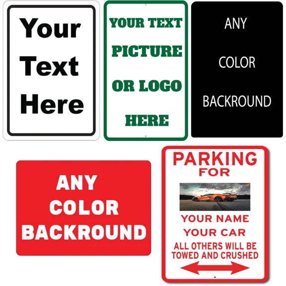 KLYNE - Personalized Custom Sign Aluminum Metal Text 12" Plaque Home Address Customized